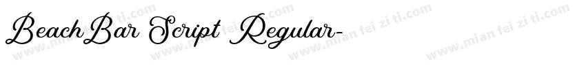 BeachBar Script Regular字体转换